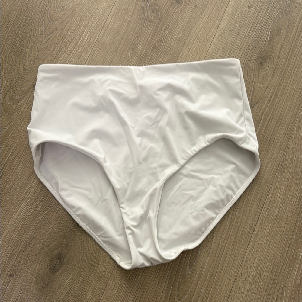 Lululemon White High-Waisted Bikini Bottom